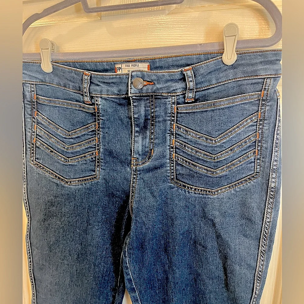 Free People Stella Blue Flare Jeans - Picture 8 of 16